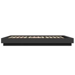 vidaXL Cadre de lit avec lumières LED sans matelas noir 120x190cm