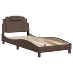 vidaXL Cadre de lit Viana sans matelas marron 90x190 cm similicuir