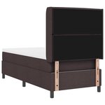 vidaXL Lit avec matelas à ressorts - Marron foncé  80x200 cm  tissu