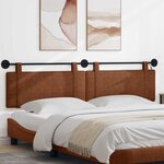 vidaXL Tête de lit suspendue Marron PU antique