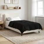 vidaXL Duvet d'hiver Matelassé Noir 155 x 220 cm Microfibre
