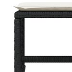 vidaXL Ensemble à manger de jardin 9Pièces coussins noir résine tressée