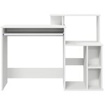 vidaXL Bureau avec Rangement Blanc 120.5x44x88.5 cm Bois