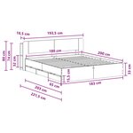 vidaXL Cadre de lit avec rangement Noir 180 x 200 cm Bois d'ingénierie
