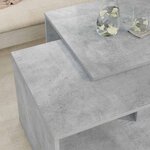 vidaXL Ensemble de tables basses 2 Pièces Gris béton Bois d'ingénierie