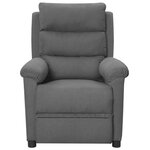 vidaXL Fauteuil de massage Gris clair Tissu
