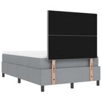 vidaXL Lit à ressorts avec Matelas & Banquette Gris clair 120x190 cm Tissu