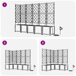 vidaXL Jardinières de jardin 1 pc Marron 120 x 120 x 142 cm Plastique