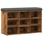 vidaXL Banc à chaussures vieux bois 82x32x50 cm bois d'ingénierie