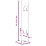 vidaXL Porte-manteau mural Blanc 20 x 1.5 x 100 cm Bois d'ingénierie