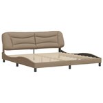 vidaXL Cadre de lit sans matelas Hvar cappuccino 200x200 cm similicuir