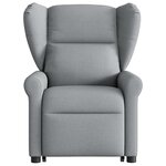 vidaXL Fauteuil inclinable de massage électrique Gris clair Tissu