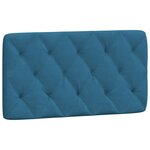 vidaXL Cadre de lit avec LED sans matelas bleu 100x200 cm velours