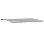 vidaXL Auvent Rétractable Gris clair 600 × 350 cm Tissu et acier