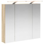 vidaXL Armoire Miroir de Salle de Bain Chêne Sonoma 80 x 14.5 x 70 cm
