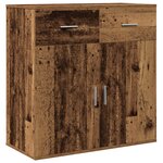 vidaXL Buffet avec tiroir Vieux bois 79 x 38 x 80 cm Bois d'ingénierie