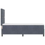 vidaXL Lit à ressort avec matelas et LED Gris foncé 80x200 cm Velours