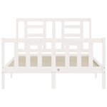vidaXL Cadre de lit sans matelas blanc 140x200 cm bois de pin massif