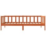 vidaXL Cadre de lit Cire marron 90 x 190 cm Bois de pin massif