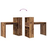 vidaXL Bureau d'écriture Bois ancien Bois d'ingénierie Standard