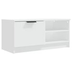 vidaXL Meuble TV Blanc 80x35x36 5 cm Bois d'ingénierie