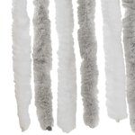vidaXL Rideau anti-mouches gris clair et blanc 90x220 cm chenille