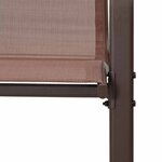 vidaXL Chaises empilables de jardin lot de 2 Marron Tissu textilène