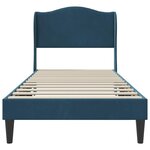 vidaXL Cadre de lit avec tête de lit Bleu 90 x 190 cm Velours