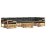 vidaXL Ensemble de canapés d'extérieur 8 pc Blanc et anthracite