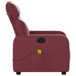 vidaXL Fauteuil de massage inclinable Rouge bordeaux Similicuir