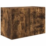 vidaXL Ensemble de meuble TV mural 4 Pièces Chêne fumé Bois d'ingénierie