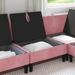 vidaXL Canapé moyen avec rangement Rose Velours