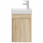 vidaXL Meuble de salle de bain avec robinet Chêne Sonoma