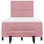 vidaXL Lit à ressorts avec matelas Rose 120 x 190 cm Velours