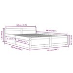vidaXL Cadre de lit sans matelas avec tiroirs blanc 120x200 cm