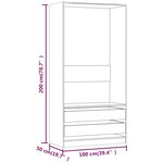 vidaXL Garde-robe Sonoma gris 100x50x200 cm Bois d'ingénierie