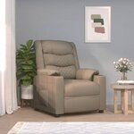 vidaXL Fauteuil de massage électrique Cappuccino Similicuir