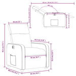 vidaXL Fauteuil inclinable électrique Cappuccino Similicuir