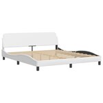 vidaXL Cadre de lit avec LED sans matelas blanc 180x200 cm