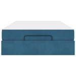 vidaXL Cadre de lit avec matelas Bleu 120 x 200 cm Velours
