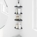 vidaXL Étagère Flottante d'Angle 4 pc Anthracite 15 x 15 x 2 cm