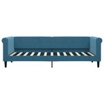 vidaXL Lit de jour avec lit gigogne bleu 80x200 cm velours