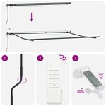 vidaXL Auvent rétractable automatique avec LED anthracite et blanc