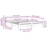 vidaXL Cadre de lit sans matelas cire marron 200x200cm bois pin massif