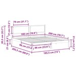 vidaXL Cadre de lit Gris clair 180 x 200 cm Pin massif