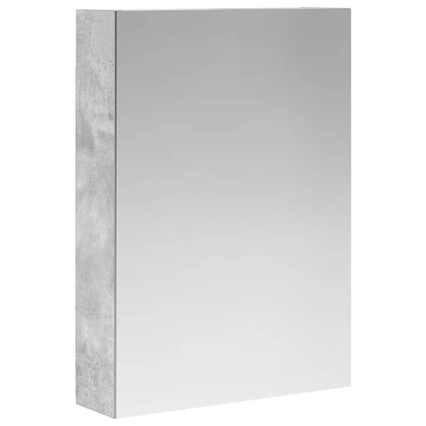 vidaXL Armoire Miroir de Salle de Bain Gris béton 50 x 14 5 x 70 cm