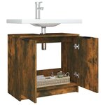 vidaXL Armoire de bain Chêne fumé 64 5x33 5x59 cm Bois d'ingénierie