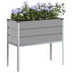 vidaXL Jardinière Gris clair 100 x 45 x 90 cm Acier galvanisé