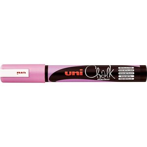 Marqueur craie chalk pwe5m  rose métallique uni-ball