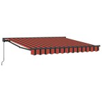 vidaXL Auvent Rétractable Orange et marron 350x250 cm tissu